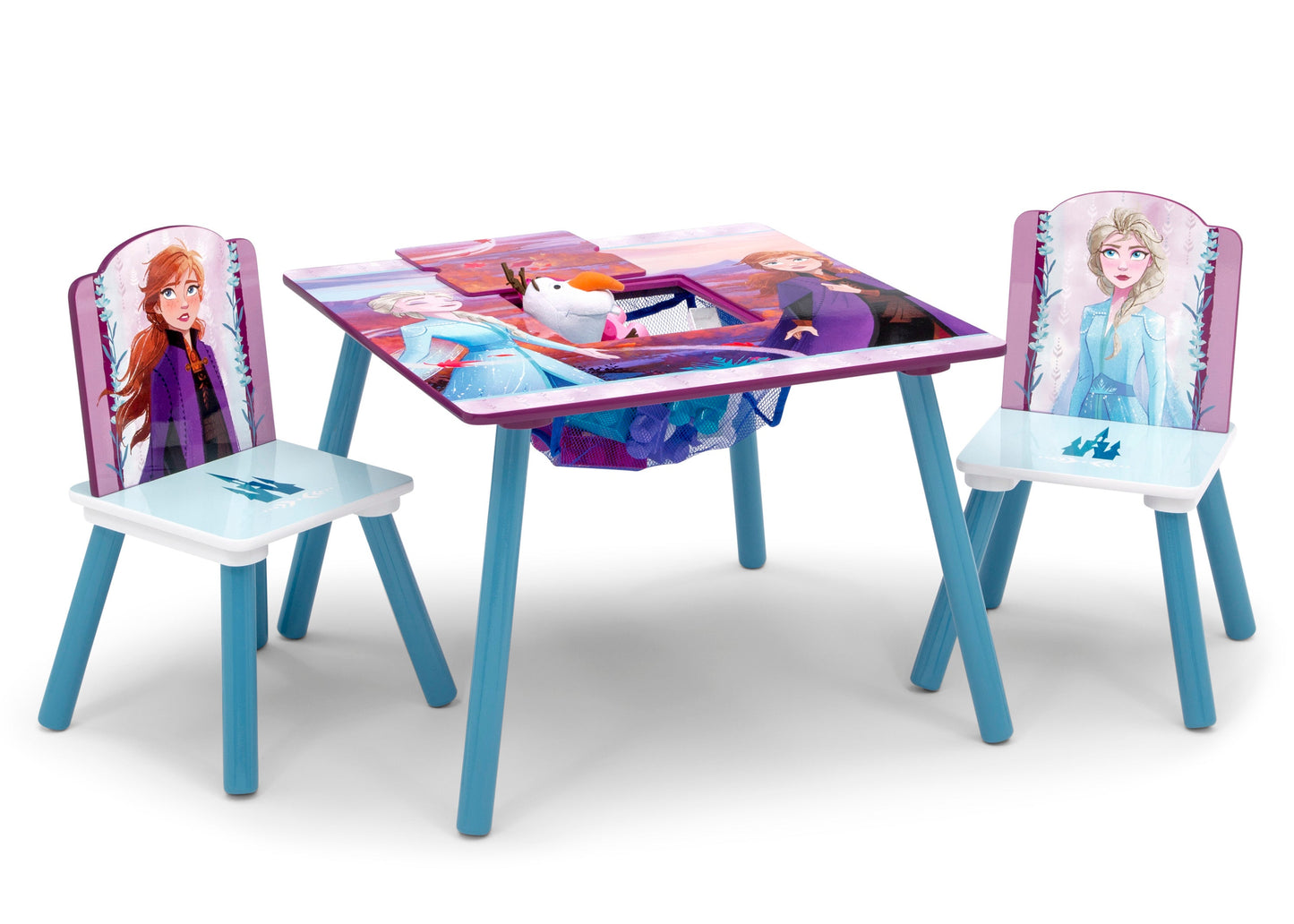 Frozen 4-Piece Playroom Set - Includes Table with 2 Chairs and Deluxe Toy Box