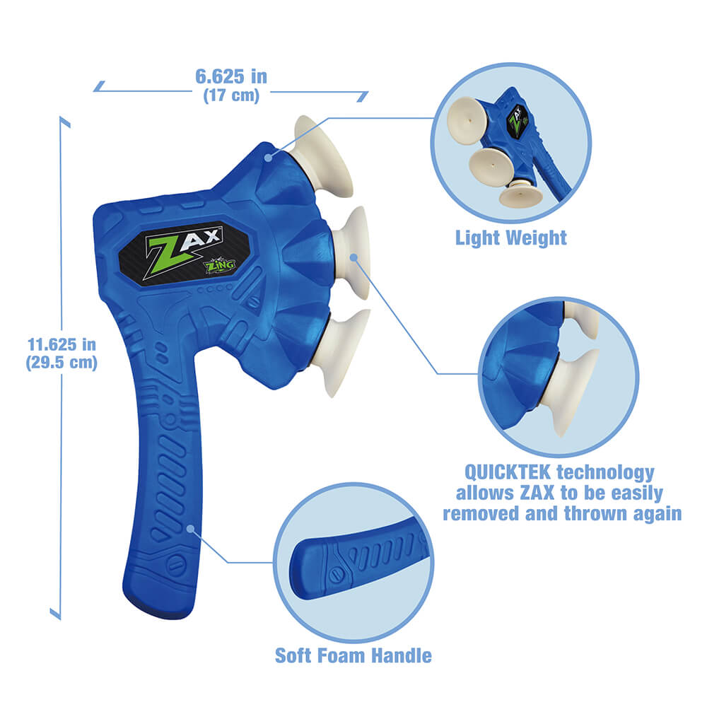 Zax Foam Throwing Axe | Sticky Suction Cups!