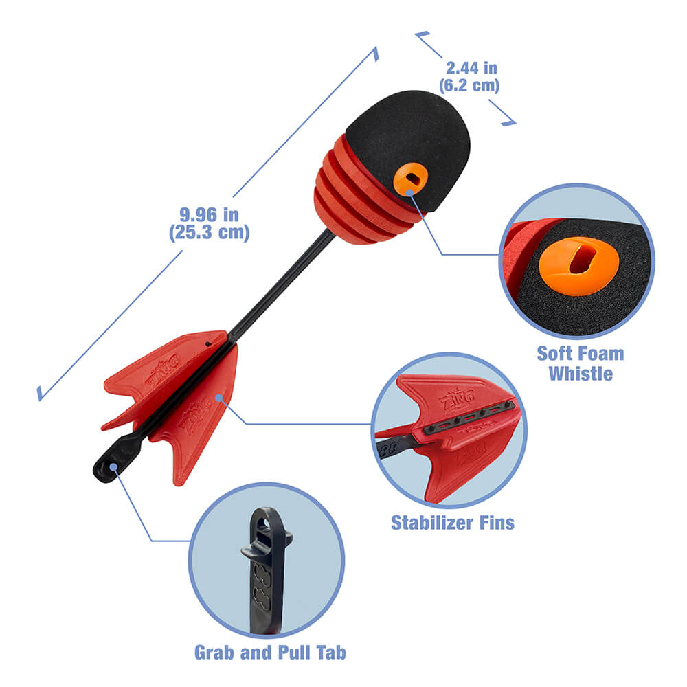 Zooper Ball 2 Pack - Fly up to 200ft! Soft tip for easy catch!