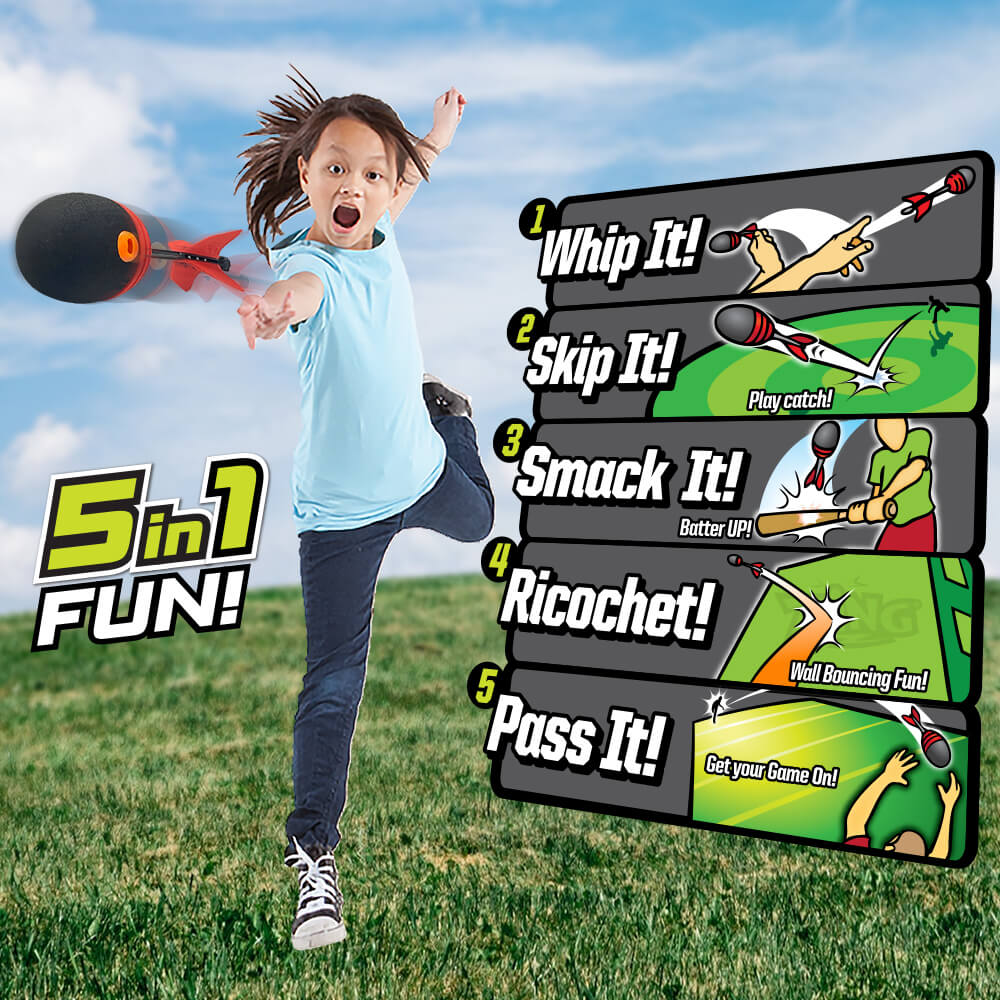 Zooper Ball 2 Pack - Fly up to 200ft! Soft tip for easy catch!