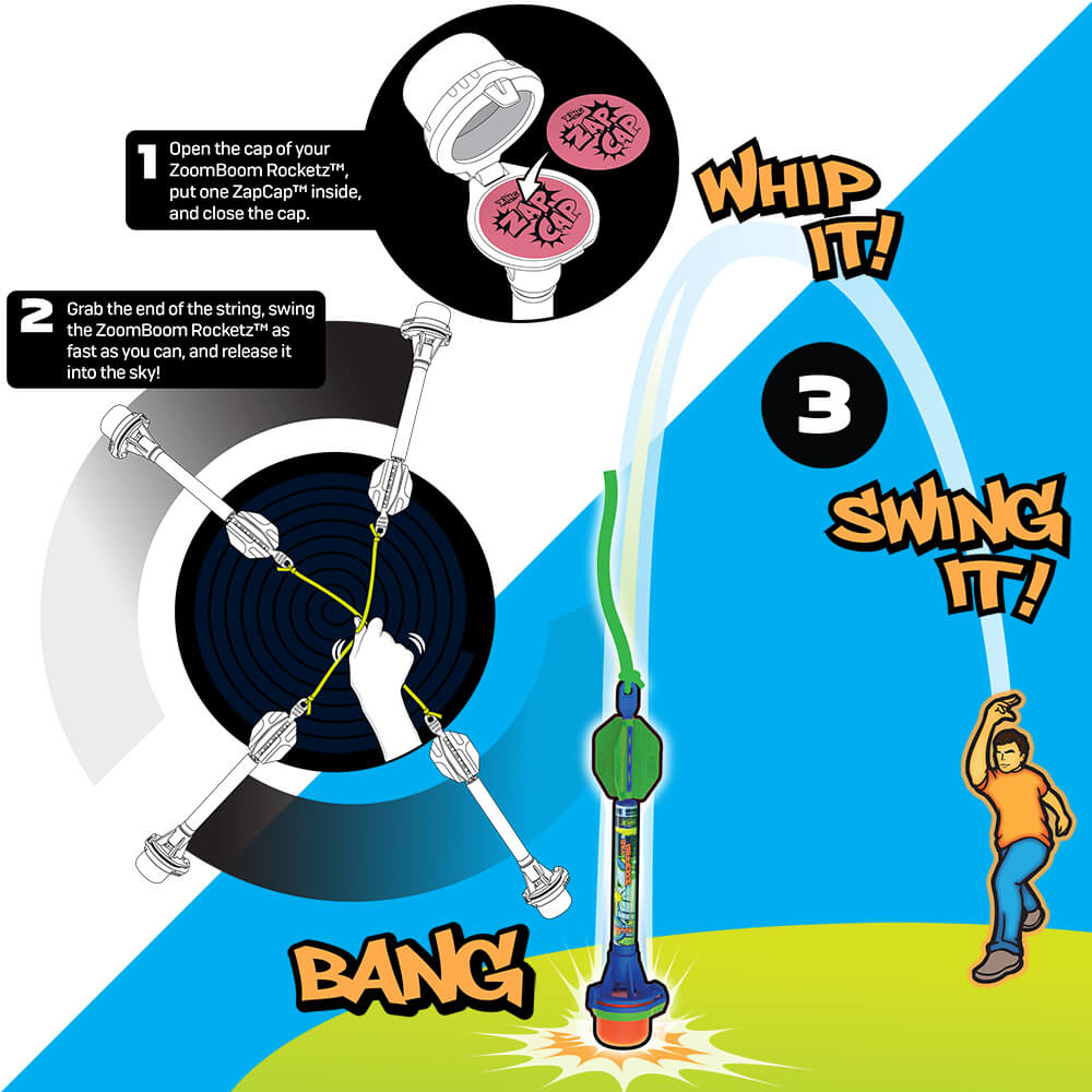 Zoom Boom Rocket | Loud Sound Toy - Swing & Throw Action