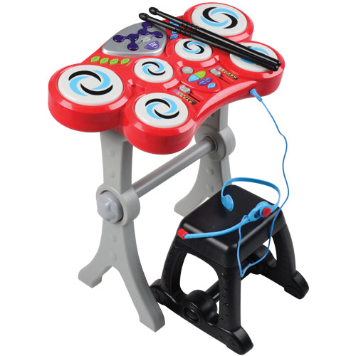 Ultimate Kids' Music Studio Bundle | 3-in-1 Microphone, Drum Kit & Piano Musical Toys