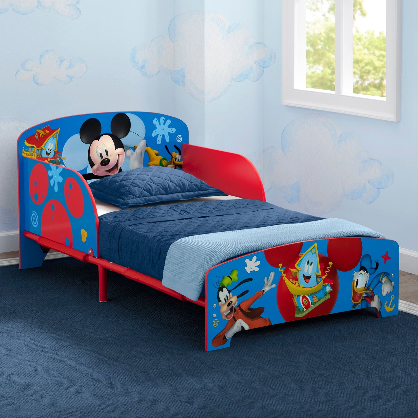 Mickey Mouse Wood & Metal Toddler Bed